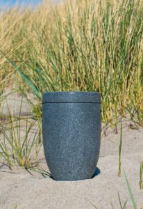 ökologisch abbaubare Urnen Warnemünde blau